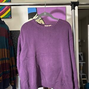 LAST CHANCE Sutton Studio Women's Purple Crew Neck Sweater